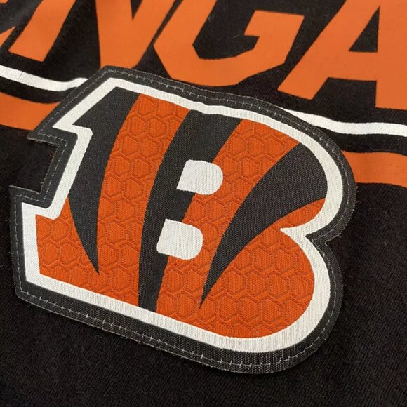 Cinncinati Bengals NFL Apparel Stitched Patch Mens Large Black Orange T Shirt - Picture 5 of 5